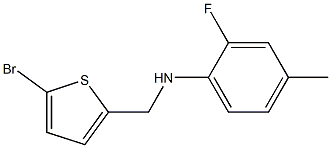 N-[(5-bromothiophen-2-yl)methyl]-2-fluoro-4-methylaniline Struktur