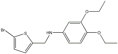 N-[(5-bromothiophen-2-yl)methyl]-3,4-diethoxyaniline Struktur