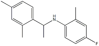 N-[1-(2,4-dimethylphenyl)ethyl]-4-fluoro-2-methylaniline Struktur