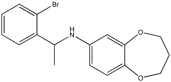 N-[1-(2-bromophenyl)ethyl]-3,4-dihydro-2H-1,5-benzodioxepin-7-amine Struktur