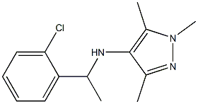 N-[1-(2-chlorophenyl)ethyl]-1,3,5-trimethyl-1H-pyrazol-4-amine Struktur