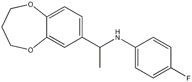 N-[1-(3,4-dihydro-2H-1,5-benzodioxepin-7-yl)ethyl]-4-fluoroaniline Struktur