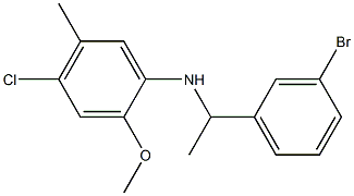 N-[1-(3-bromophenyl)ethyl]-4-chloro-2-methoxy-5-methylaniline Struktur