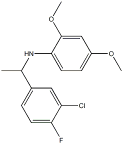 N-[1-(3-chloro-4-fluorophenyl)ethyl]-2,4-dimethoxyaniline Struktur