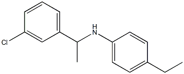 N-[1-(3-chlorophenyl)ethyl]-4-ethylaniline Struktur