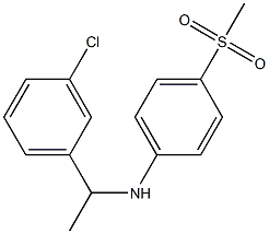 N-[1-(3-chlorophenyl)ethyl]-4-methanesulfonylaniline Struktur