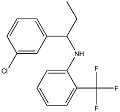 N-[1-(3-chlorophenyl)propyl]-2-(trifluoromethyl)aniline Struktur