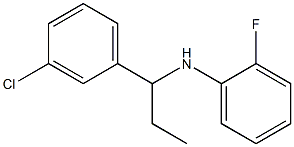 N-[1-(3-chlorophenyl)propyl]-2-fluoroaniline Struktur