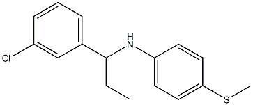 N-[1-(3-chlorophenyl)propyl]-4-(methylsulfanyl)aniline Struktur