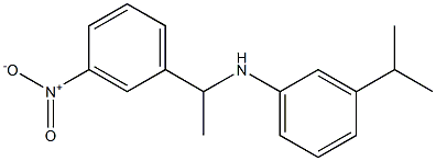 N-[1-(3-nitrophenyl)ethyl]-3-(propan-2-yl)aniline Struktur