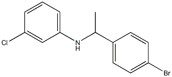 N-[1-(4-bromophenyl)ethyl]-3-chloroaniline Struktur