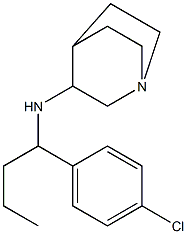 N-[1-(4-chlorophenyl)butyl]-1-azabicyclo[2.2.2]octan-3-amine Struktur