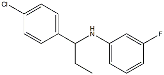 N-[1-(4-chlorophenyl)propyl]-3-fluoroaniline Struktur