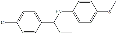 N-[1-(4-chlorophenyl)propyl]-4-(methylsulfanyl)aniline Struktur