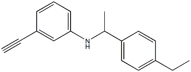 N-[1-(4-ethylphenyl)ethyl]-3-ethynylaniline Struktur