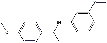 N-[1-(4-methoxyphenyl)propyl]-3-(methylsulfanyl)aniline Struktur