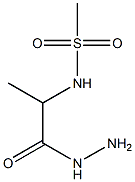 N-[1-(hydrazinecarbonyl)ethyl]methanesulfonamide Struktur