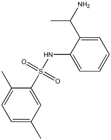 N-[2-(1-aminoethyl)phenyl]-2,5-dimethylbenzene-1-sulfonamide Struktur