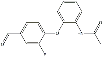 N-[2-(2-fluoro-4-formylphenoxy)phenyl]acetamide Struktur