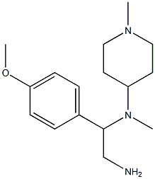 N-[2-amino-1-(4-methoxyphenyl)ethyl]-N-methyl-N-(1-methylpiperidin-4-yl)amine Struktur