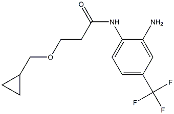 N-[2-amino-4-(trifluoromethyl)phenyl]-3-(cyclopropylmethoxy)propanamide Struktur