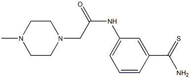 N-[3-(aminocarbonothioyl)phenyl]-2-(4-methylpiperazin-1-yl)acetamide Struktur