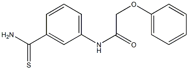 N-[3-(aminocarbonothioyl)phenyl]-2-phenoxyacetamide Struktur