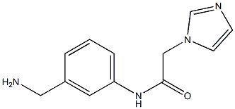 N-[3-(aminomethyl)phenyl]-2-(1H-imidazol-1-yl)acetamide Struktur