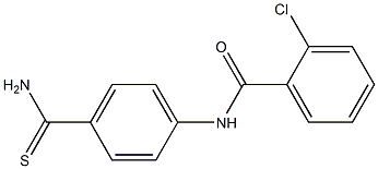 N-[4-(aminocarbonothioyl)phenyl]-2-chlorobenzamide Struktur