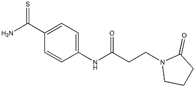 N-[4-(aminocarbonothioyl)phenyl]-3-(2-oxopyrrolidin-1-yl)propanamide Struktur