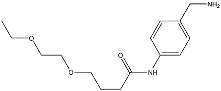 N-[4-(aminomethyl)phenyl]-4-(2-ethoxyethoxy)butanamide Struktur