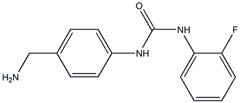 N-[4-(aminomethyl)phenyl]-N'-(2-fluorophenyl)urea Struktur