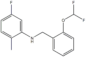 N-{[2-(difluoromethoxy)phenyl]methyl}-5-fluoro-2-methylaniline Struktur