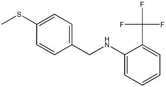 N-{[4-(methylsulfanyl)phenyl]methyl}-2-(trifluoromethyl)aniline Struktur