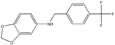 N-{[4-(trifluoromethyl)phenyl]methyl}-2H-1,3-benzodioxol-5-amine Struktur