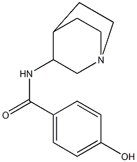 N-{1-azabicyclo[2.2.2]octan-3-yl}-4-hydroxybenzamide Struktur