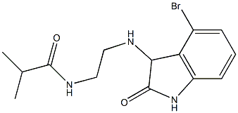 N-{2-[(4-bromo-2-oxo-2,3-dihydro-1H-indol-3-yl)amino]ethyl}-2-methylpropanamide Struktur