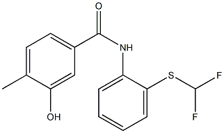 N-{2-[(difluoromethyl)sulfanyl]phenyl}-3-hydroxy-4-methylbenzamide Struktur