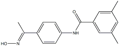 N-{4-[1-(hydroxyimino)ethyl]phenyl}-3,5-dimethylbenzamide Struktur