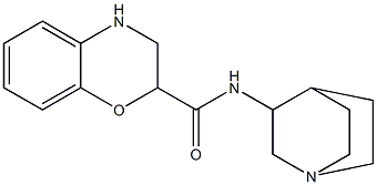 N-1-azabicyclo[2.2.2]oct-3-yl-3,4-dihydro-2H-1,4-benzoxazine-2-carboxamide Struktur