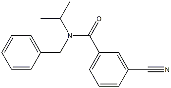 N-benzyl-3-cyano-N-isopropylbenzamide Struktur