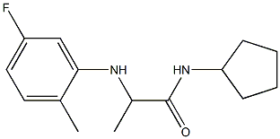 N-cyclopentyl-2-[(5-fluoro-2-methylphenyl)amino]propanamide Struktur