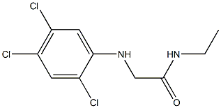 N-ethyl-2-[(2,4,5-trichlorophenyl)amino]acetamide Struktur