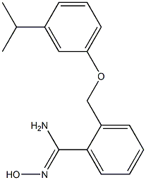 N'-hydroxy-2-[3-(propan-2-yl)phenoxymethyl]benzene-1-carboximidamide Struktur