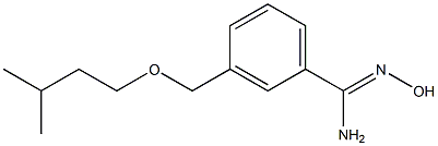 N'-hydroxy-3-[(3-methylbutoxy)methyl]benzenecarboximidamide Struktur