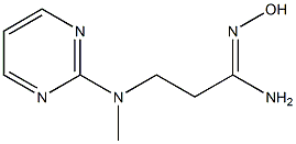 N'-hydroxy-3-[methyl(pyrimidin-2-yl)amino]propanimidamide Struktur