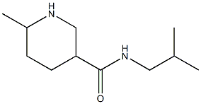 N-isobutyl-6-methylpiperidine-3-carboxamide Struktur