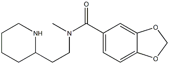 N-methyl-N-[2-(piperidin-2-yl)ethyl]-2H-1,3-benzodioxole-5-carboxamide Struktur