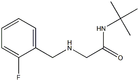 N-tert-butyl-2-{[(2-fluorophenyl)methyl]amino}acetamide Struktur