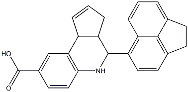 4-(1,2-dihydro-5-acenaphthylenyl)-3a,4,5,9b-tetrahydro-3H-cyclopenta[c]quinoline-8-carboxylic acid Struktur